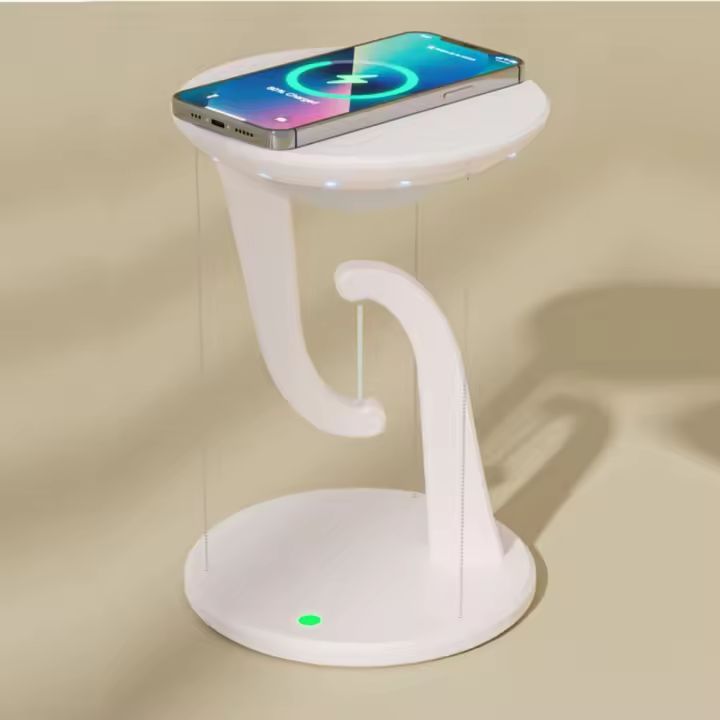 Lámpara Floating with Carga Inalámbrica para Smartphones,Luz LED Ajustable y Base Magnética,Diseño Futurista para Dormitorio U Oficina - 1
