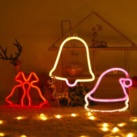 Luces De Navidad LED En Forma De Calcetines Y Árbol De Navidad Con Diseño De Neón Lámpara Colorida Para Decoración De Pared Y Fiesta En La Habitación - details 3