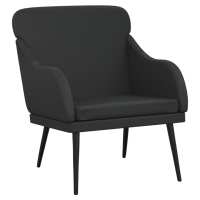 vidaXL Sillón de cuero sintético negro 63x76x80 cm - details 1