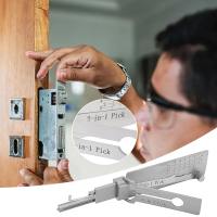 Decodificador de llaves de acero inoxidable 2 en 1, herramienta de selección de cerraduras, decodificador de reparación de precisión para reparación mantenimiento - details 5