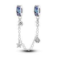 Cadena De Seguridad Platinada De Plata Con Bolas Para Pulsera Original Joyería Hecha a Medida Clip De Estopilla Charm Adecuado Para Joyería - details 42