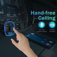 LENCENT Transmisor FM Bluetooth Con Adaptador De Radio Inalámbrico Kit De Coche Soporte Carga Dual USB Reproductor MP3 TF Card - details 3