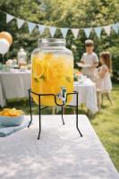 Jocca Dispensador de Bebidas de Vidrio con Soporte Metálico, Grifo Antigoteo y Diseño Ideal para Fiestas y Eventos - details 2