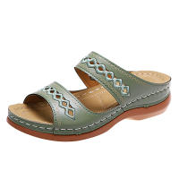 Sandalias De Mujer Verano 2024 Color Sólido Casual Abiertas Tobilleras Suaves Transpirables Elegantes Con Plataforma Y Tacón Bajo - details 9