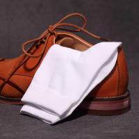 Calcetines De Algodón Puro Para Hombre Y Mujer 5 Pares Color Sólido Alta Calidad Transpirables Antibacterianos Negros Calcetines De Negocios - details 5