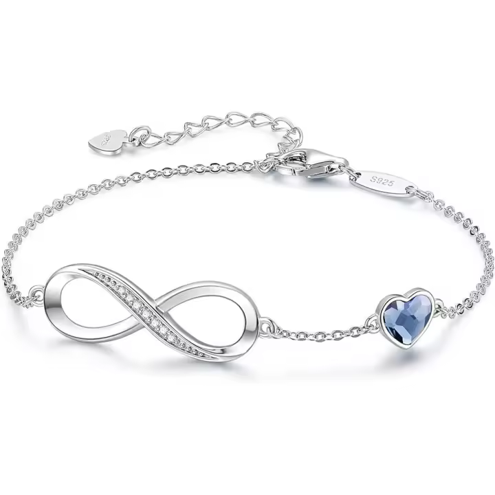 Pulsera de Eslabones de Plata | Regalo Día DE LA Madre azul - 1