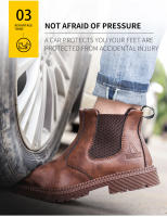 Botas De Trabajo Para Hombre Indestructibles Seguridad Zapatos De Seguridad Con Punta De Acero Antipinchazos Zapatillas De Trabajo Negras Marrones Caqui - details 11