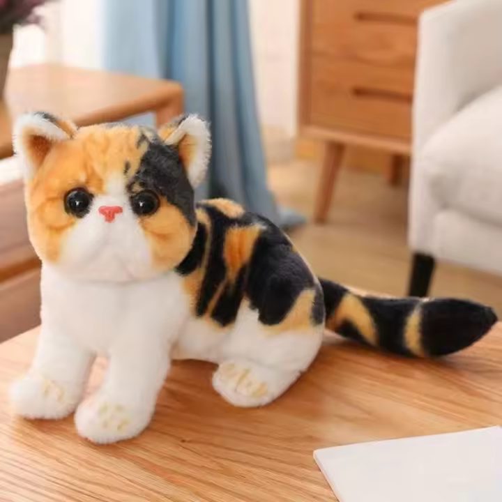 Muñeco De Peluche Realista Gato American Shorthair Simulación Juguete De Gato Bonito Decoración Para El Hogar Regalo Para Mascotas - 1