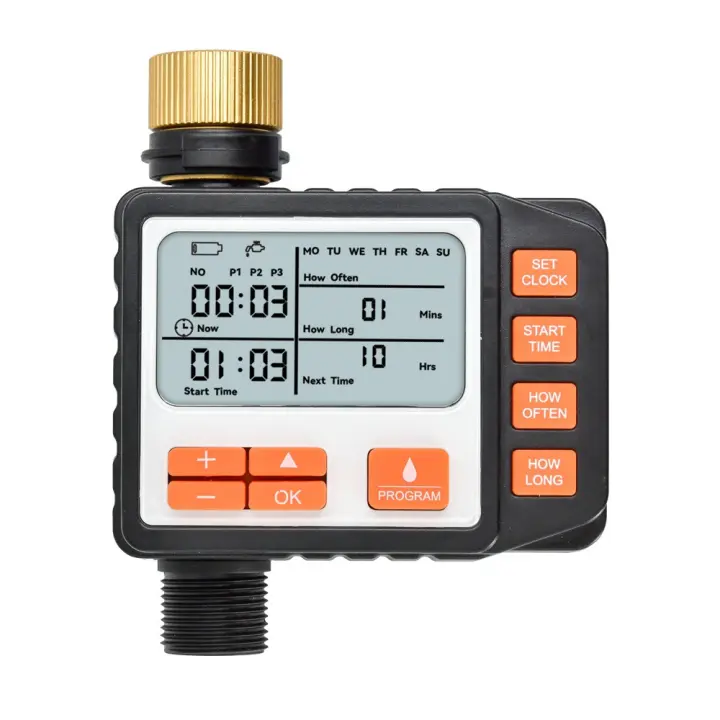 Kit De Riego Automático Universal Con Timpero De Agua Y Roetor De Cobre Impermeable Para Jardín Y Exterior Controlador De Riego - 1