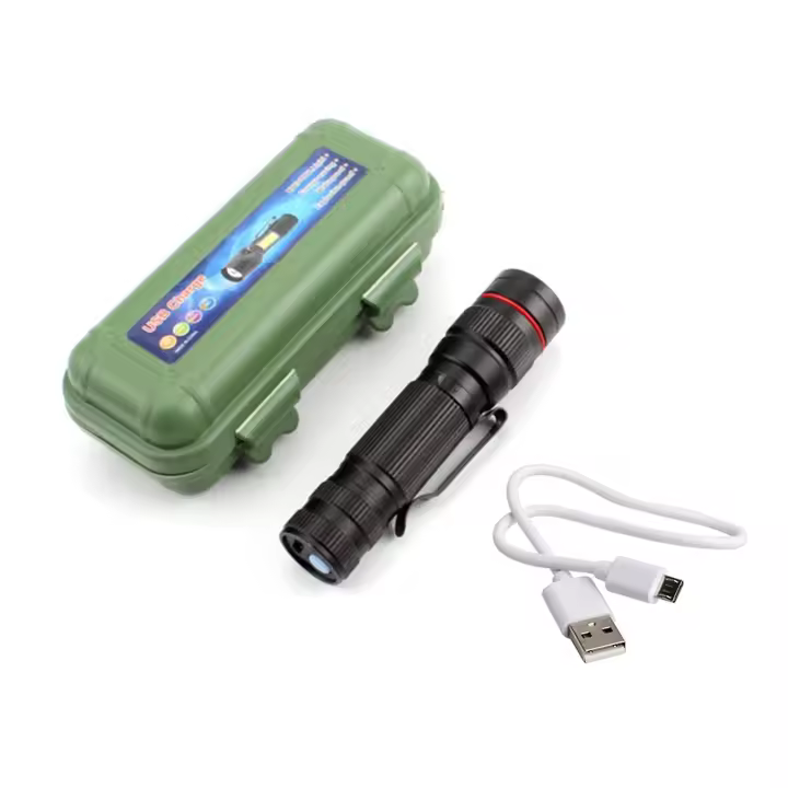 Mini linterna telescópica brillante con zoom, multifuncional, ligera y para actividades al aire libre. - 1