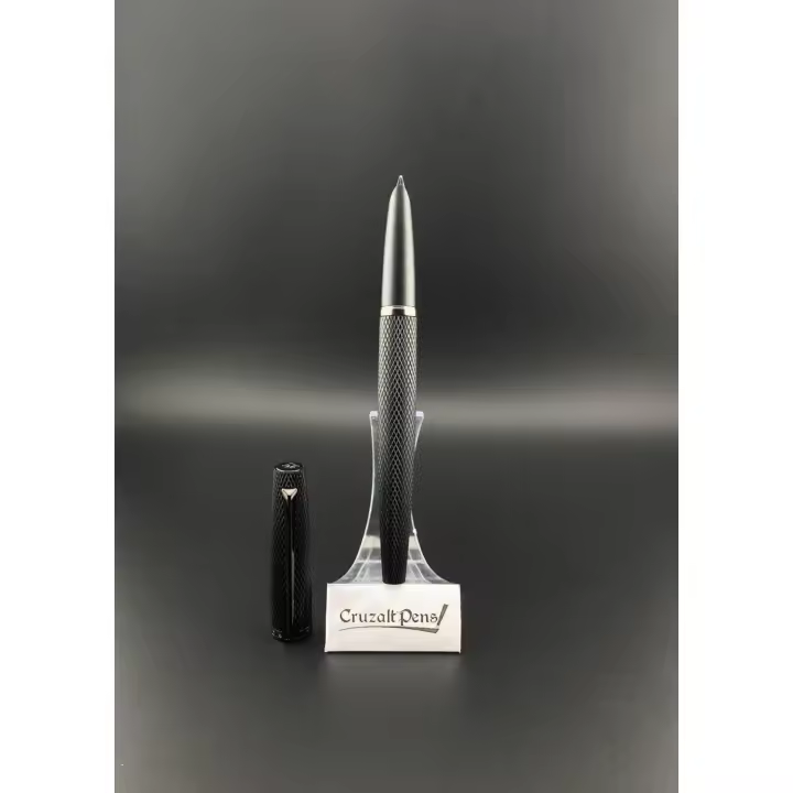 Pluma Estilográfica Diplomat Viper Negro Guilloche - 1