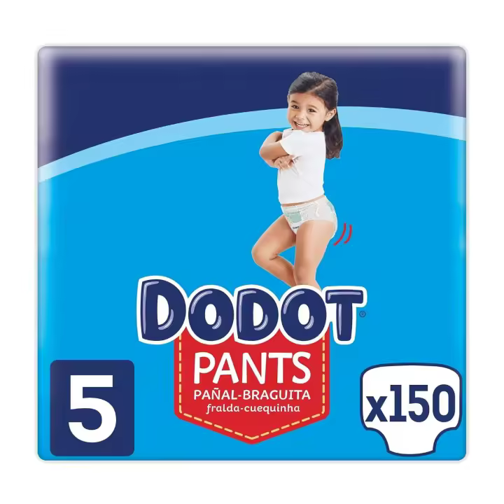 Dodot Pañales Bebé Pants Talla 5 (12-17 kg), 150 Pañales, Pañal-Braguita con Ajuste 360° Anti-Fugas - 1