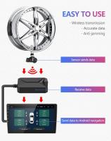 Sistema De Alarma Y Monitor De Presión De Neumáticos Para Coche TPMS Con Pantalla USB Para Navegador De Android Sensor De Temperatura Y Medidor De Ruedas - details 1