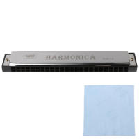Harmonica Metálica Profesional Miwayer Con 24 Agujeros Key of C Estuche Incluido Para Principiantes Instrumentos Musicales De Boquilla - details 4