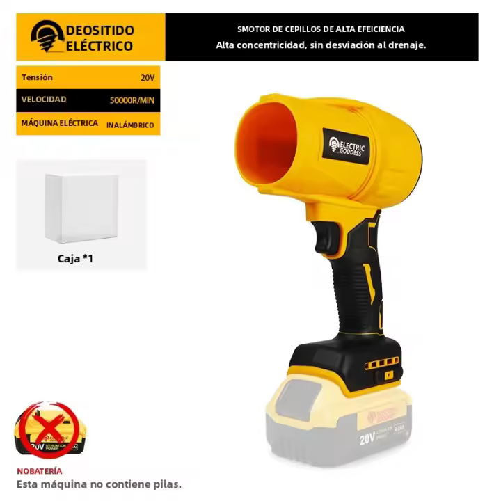 Bocina Eléctrica Turbo Sin Escobillas 1500W Para Batería Dewalt 20V Velocidad Máxima 200M/S Herramienta De Limpieza Violenta Para DIY En El Hogar - 1