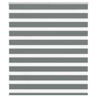 vidaXL Estor cebra gris oscuro tejido poliéster en dimensiones 130x100 cm/130x200 cm/130x230 cm y más | protección solar decorativa para ventanas hogar oficina dormitorio fácil de instalar - details 4