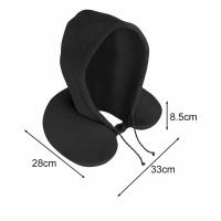 Almohada de Viaje en Forma de U con Capucha – Almohada de Cuello Multifuncional, Compacta y Ligera, Ideal para Usar en Coche, Tren o Avión,Color Aleatorio,Enviado al Azar - details 1