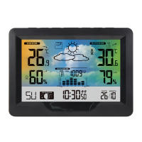 Multifunctional Wireless Weather Station Forecaster Indoor Outdoor Thermometer Hygrometer with Sensor Color Screen Alarm Clock - details 2