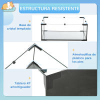 PawHut Jaula para Hámster Casa para Animales Pequeños con Fondo de Vidrio Plataformas Cuenco Bebedero Casita Rampas y Rueda de Ejercicio 60x40x54,5 cm Negro - details 5