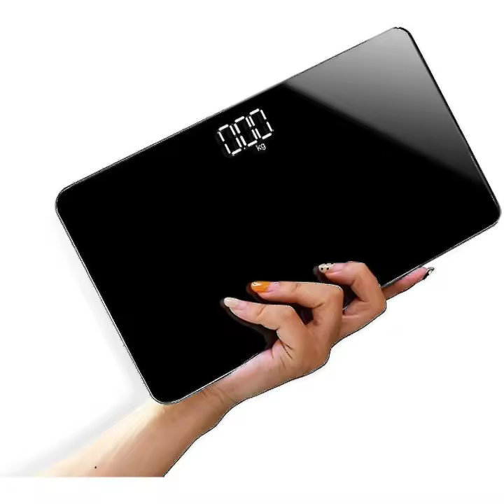 Escala de viaje para el peso corporal pequeña escala de peso corporal portátil Escala de espejo de baño digital Mini balanza electrónica para la salud personal Usb Charge ha - 1