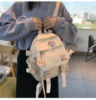 Mochila escolar, mochila de gran capacidad, mochila escolar de viaje de negocios para mujer, impermeable, negra - details 38
