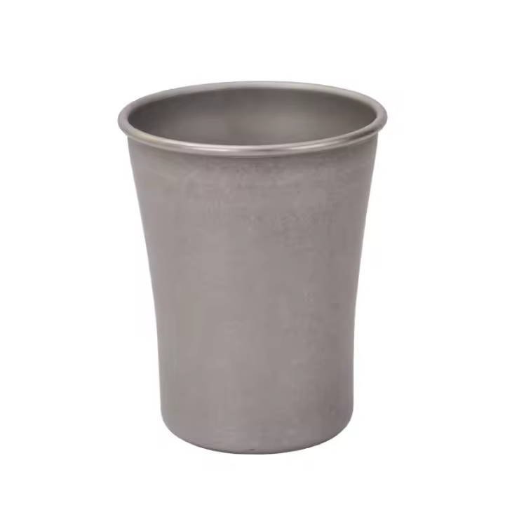 Taza De Agua Retro Japonesa De Acero Inoxidable 304 Doble Capa Antideslizante Estilo Café Para Camping Utensilios De Mesa Al Aire Libre - 1