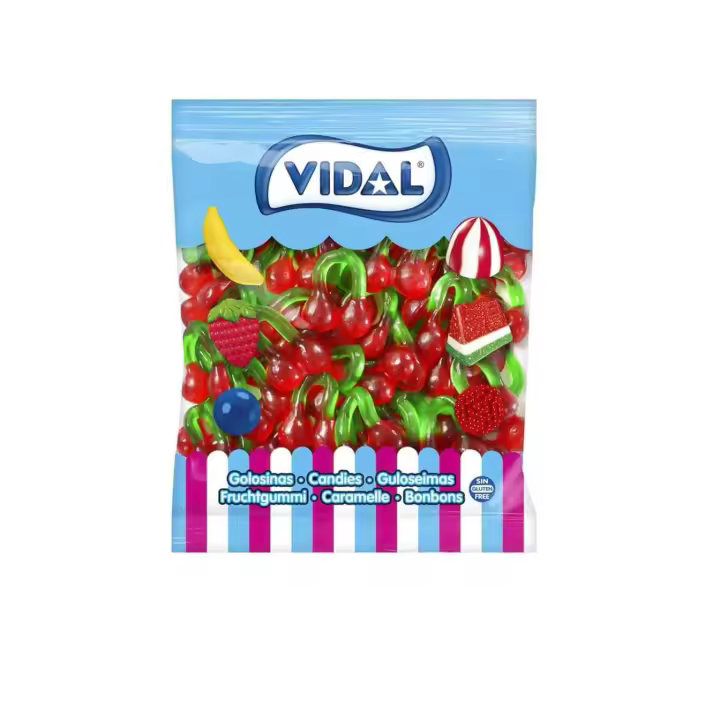 Vidal Golosinas. Cerezas Gigantes brillo. Bolsa de 1kg - 1