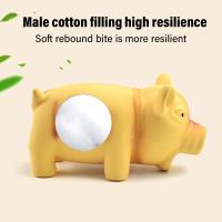 Juguete De Masticar Para Perros 1PC Látex Sonido De Cerdo Divertido Para Entrenamiento De Masticación Y Limpieza De Dientes Para Cachorros Tamaño 16*7CM Colores Rosa Blanco Amarillo - details 3