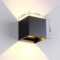 Lámpara De Pared LED 6W/12W Impermeable IP65 Para Jardín Patio Decoración Interior Luz De Noche Aluminio AC110V 220V Moderna - details 1