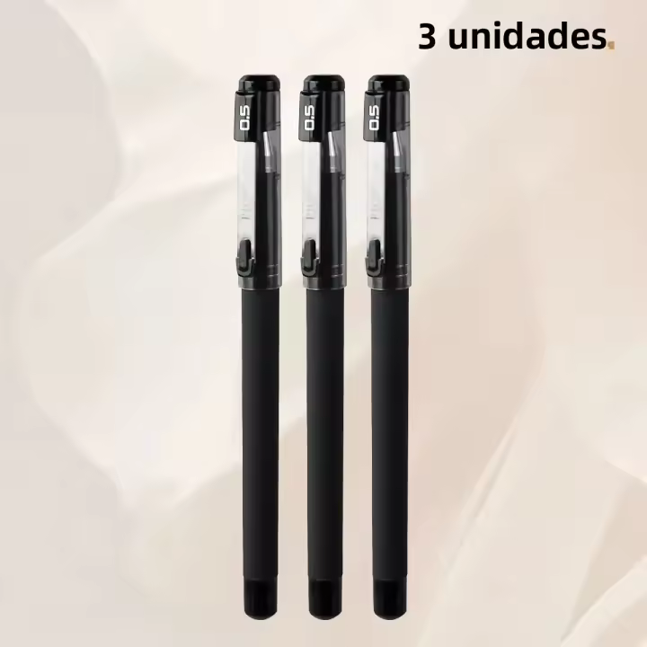 Lápiz De Gel Mate Negro WQN Tamaño De La Punta 0.5mm Escritura Suave Tinta Negra Para Firmas De Negocios Y Estudio Estación De Oficina Y Escuela - 1