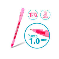 Office Box Bolígrafos TK Colors - Bolígrafos de Tinta Semigel con Punta Metálica y Cuerpo Triangular en Acabado Soft Touch - details 1