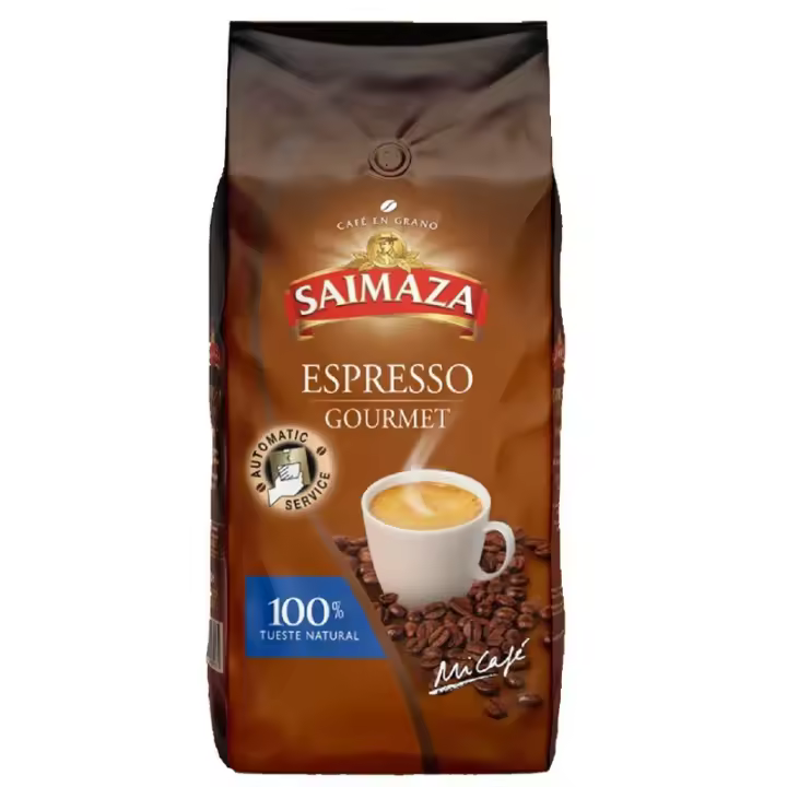 Saimaza Espresso Gourmet, Café en grano 1kg 100% natural 8410091074026 - 1