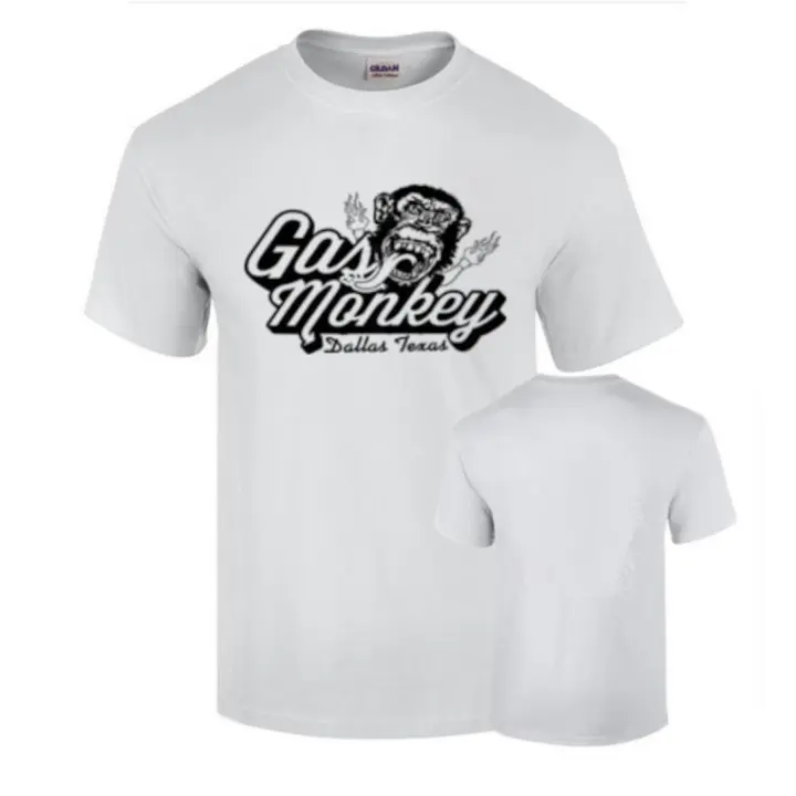 Camiseta Premium Gas Monkey Garage Dallas Texas Fast N' Loud  Calidad 190grs blanca o negra 100% algodon Unisex - 1