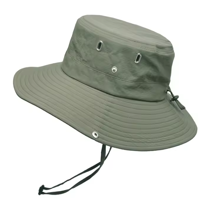 Sombrero De Pescador Unisex Xinbaoguan 100% Poliéster Verano Transpirable Sombrilla Grande Color Sólido Protección Solar Para Hombres Y Mujeres - 1
