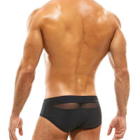 Bikini De Natación Para Hombre Sexy Translúcido Con Cordón Cintura Baja De Talla Baja De Encaje Hueco Marca Surf Monóculo - details 6
