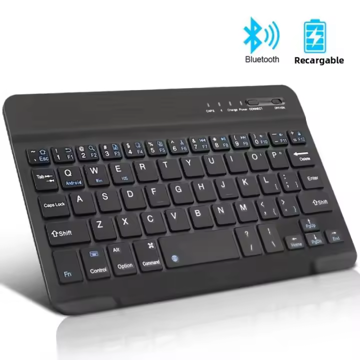 Teclado Bluetooth 5.1 Inalámbrico Mini Recargable 200mAh Para Laptop Tablet Android iOS Windows Teclado De Juego Con Membrane English - 1