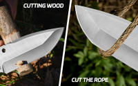 Cuchillo De Sobrevivencia Portátil EDC Con Funda Blade Fijo De Alta Dureza Para Camping Y Senderismo Acero Inoxidable - details 4