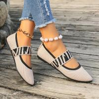 Zapatos De Mujer Veraniegos 2024 Slip-On Color Sólido Moda Confortable Planos Puntera Punzada Tejidos De Mueller Zapatos De Casual - details 10