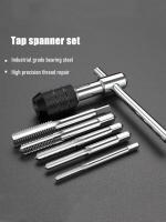 Juego De Llaves De Tapa T Tipo Portátil 6/9pcs Herramientas De Taper Manual Para Perforación De Hilos En Máquina Y Tornillos De Acero Multifuncional M3/M4/M5/M6/M8 DIY - details 3