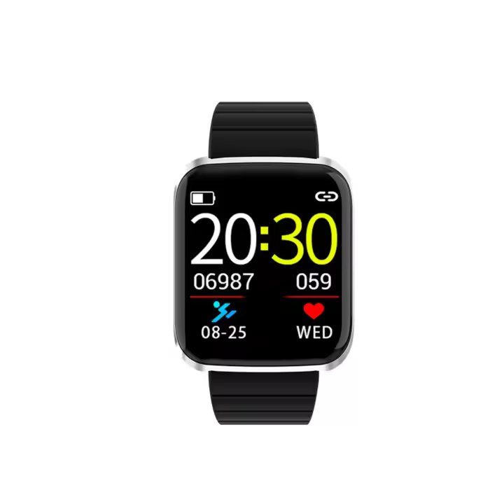 Reloj inteligente 116Pro con detección de frecuencia cardíaca y pantalla táctil, control del ritmo cardíaco, oxígeno en sangre y sueño, reloj deportivo negro - 1