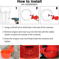 Copa Automática Para Pollos Y Pato Plástico Instalación Fácil Bebedor De Agua Para Granjas De Ponedoras De Huevos Y Gansos - details 0