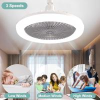 Ventilador de techo LED con luces, lámpara de techo de 30 W con ventilador y control remoto,LED regulable de 3 colores - details 1