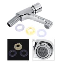 Grifo De Baño Con Retardo De Tiempo Y Ajuste Automático Cromado Grifo Ahorrador De Agua Para Lavabo Montaje En Superficie Cerámica - details 2