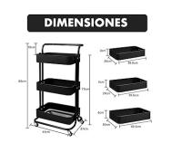 Carro de almacenamiento Ideal para Frutas, Verduras, Cocina, Salón , oficina, baño.... - details 4