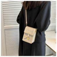 Bolso Cruzado Mini Vertical Para Mujer Estilo Retro Textura Premium Bolso De Hombro Para Niñas Bolsa Para Teléfono Móvil - details 1