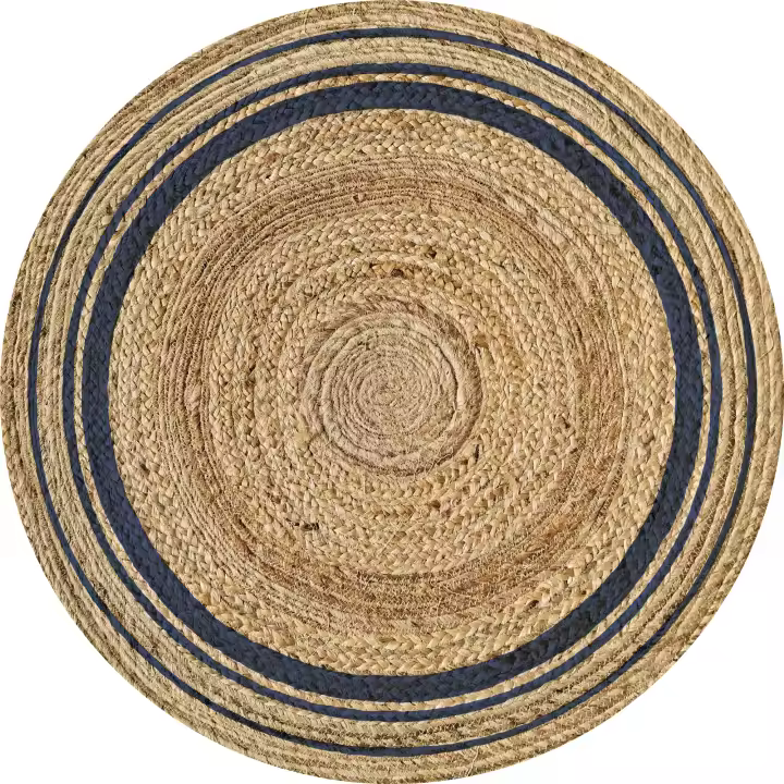 VINILIKO, Alfombra de vinilo, Carthago Redonda Azul, imitación textura natura - 1