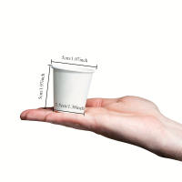 Cucharas De Papel Desechables Pequeñas 150/100/50PCS Blanco Para Café Bebidas Caramelo Hotel Fiesta Supermercado Oficina Tamaño 5X5X3.5CM - details 0