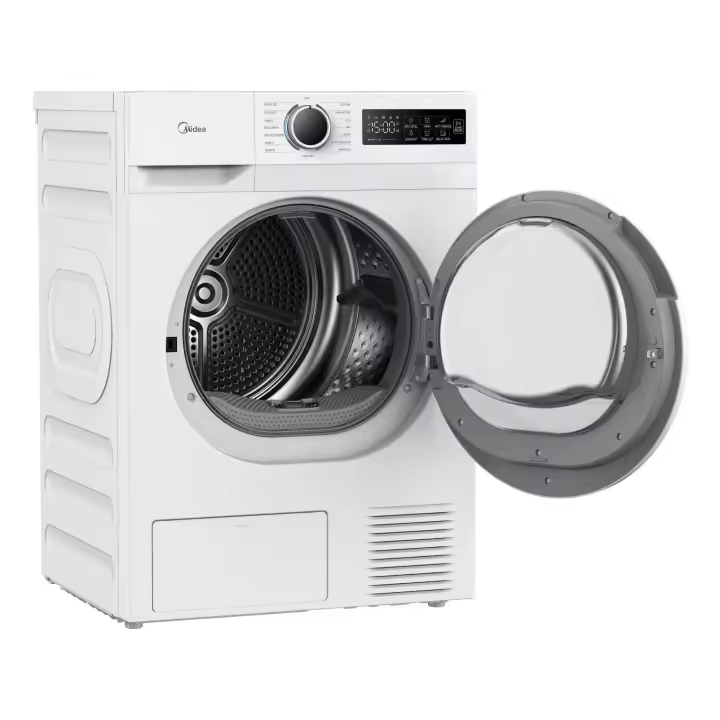 Midea - Secadora de ropa MIDEA MD110H80/W-ES de bomba de calor 8 kg, clase energética E, para familias pequeñas y uso diario, color blanco - 1