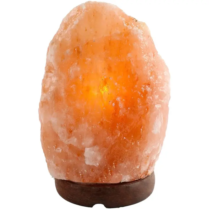 PLUSHOME Lámparas de Sal del Himalaya Naturales con Enchufe Europeo, disponibles también en Versiones Multicolor USB - 1