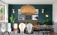Lámpara Colgante De Bambú Clásico Con Brillo Y Rattan Iluminación Pendente Hecha a Mano Para Decoración De Hogar Y Dormitorio - details 0